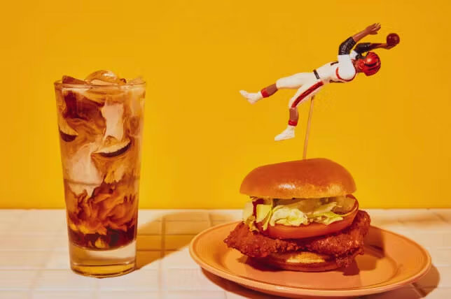 HangOverEasy Sandwiches, iced coffee drink with massive sandwich